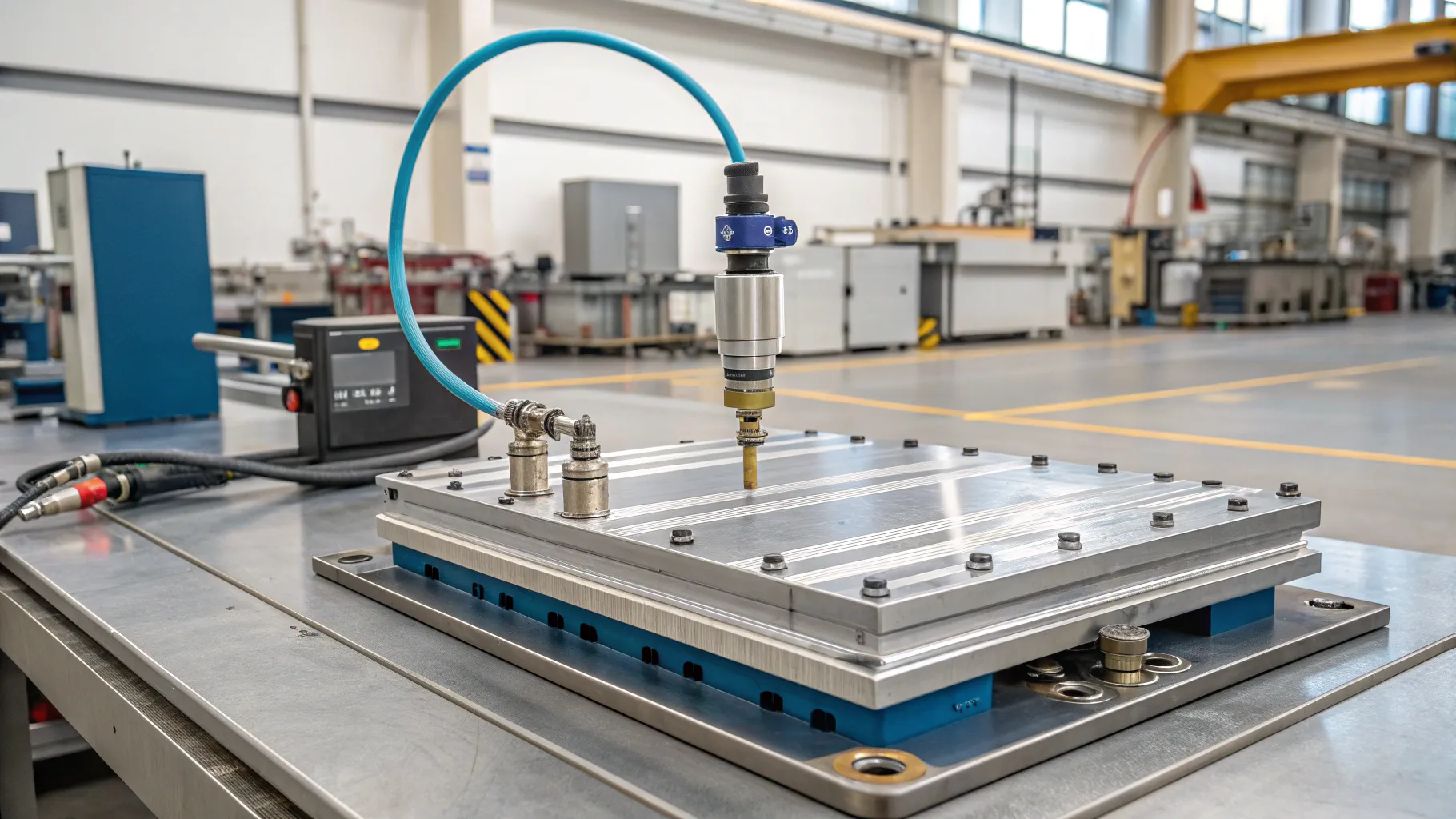 Helium leak test scene or record