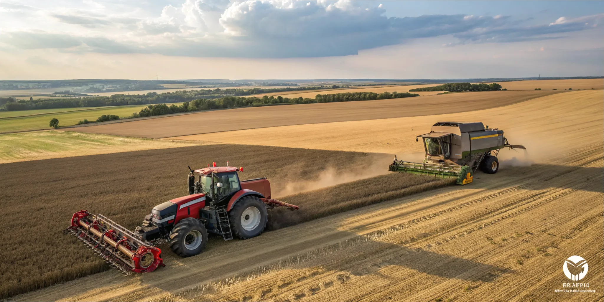 Collage of agricultural machinery applications