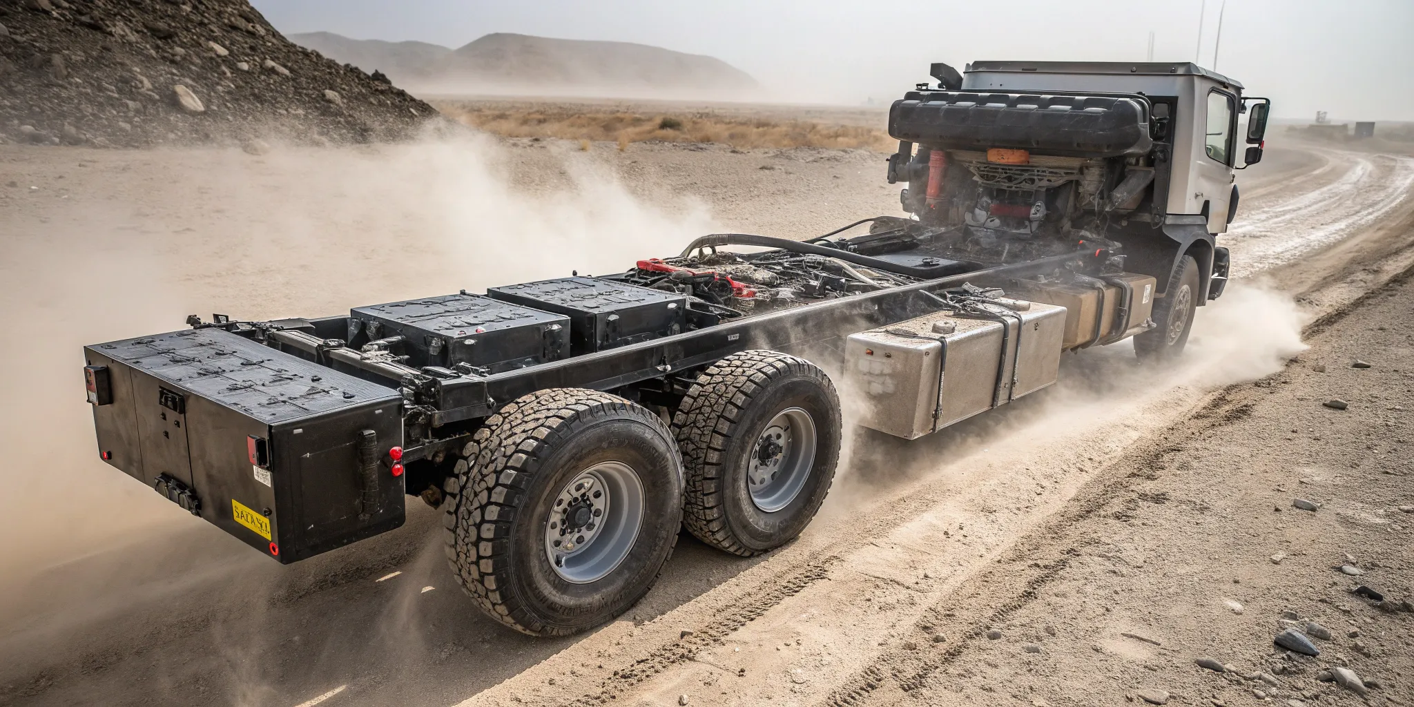 Truck chassis battery environment placeholder