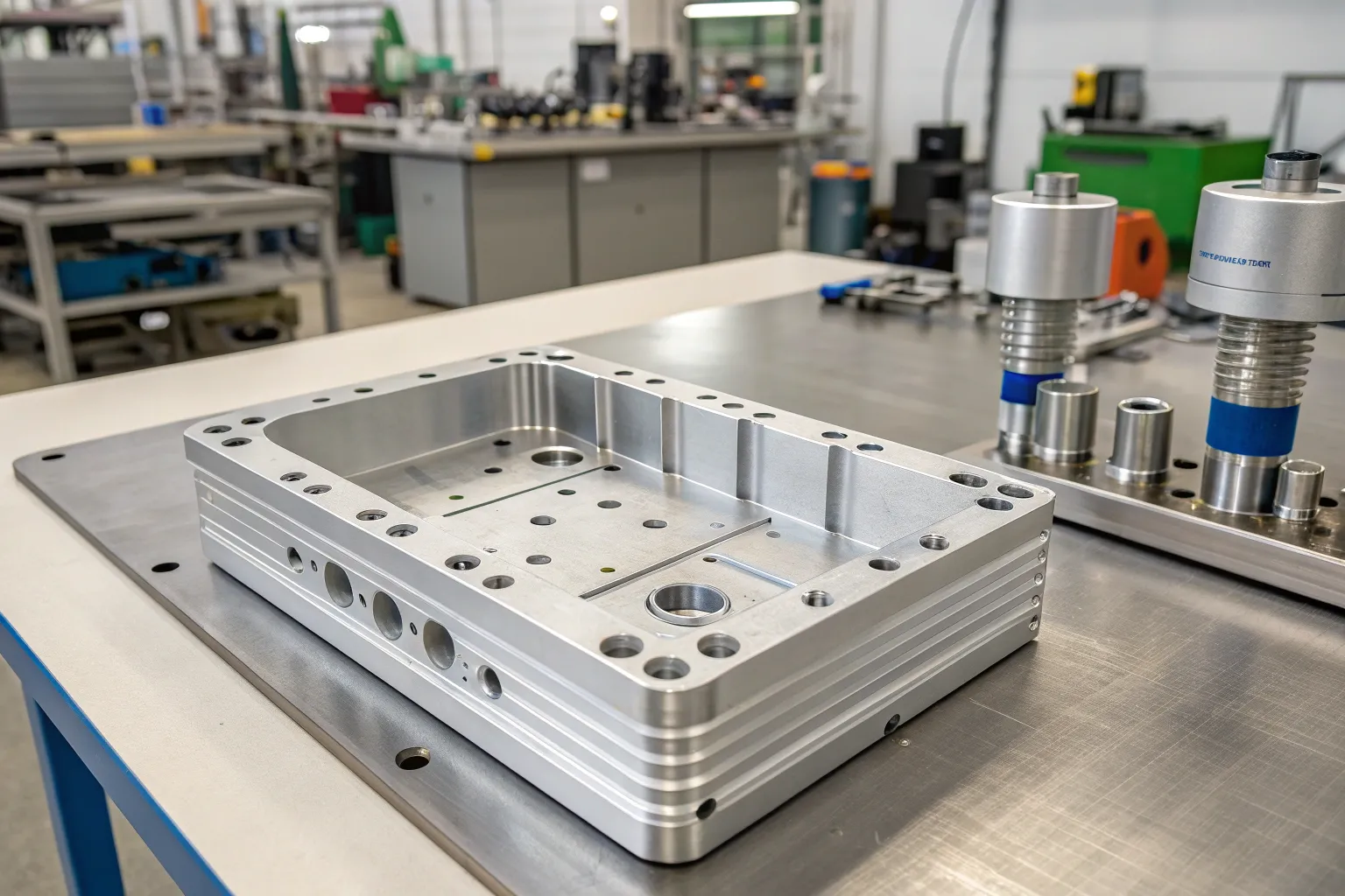 CNC machined HV housing interfaces