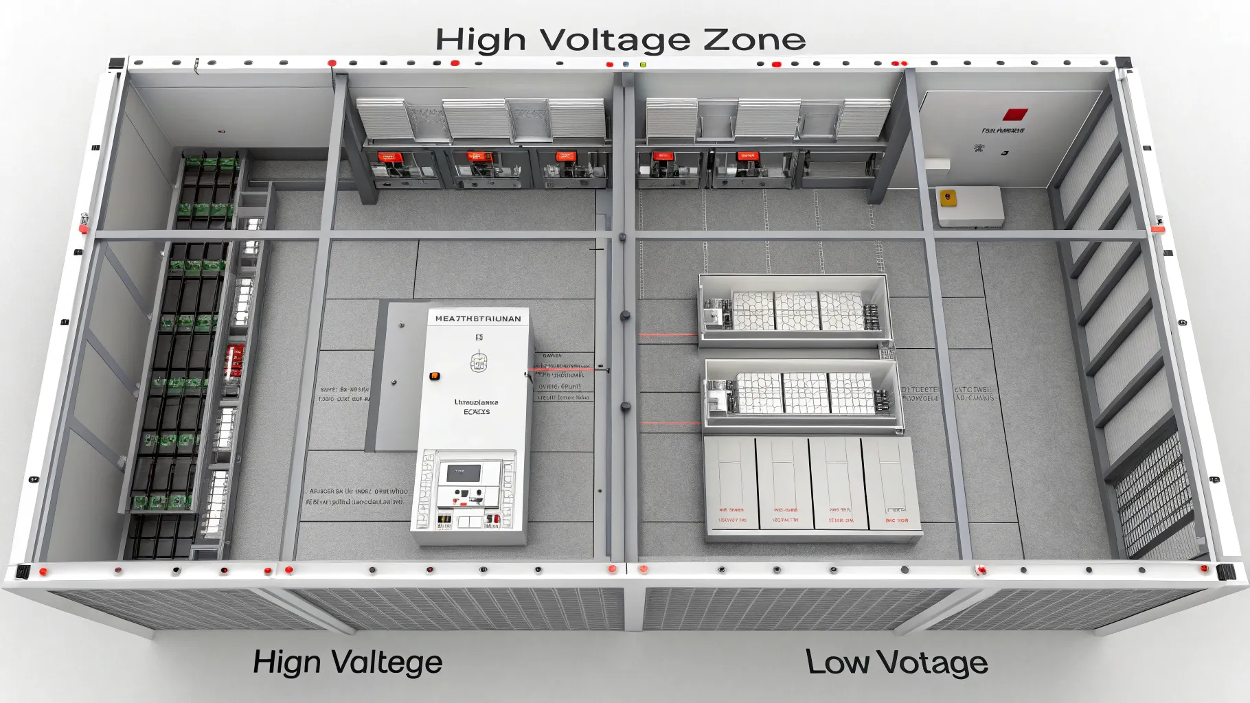 HV and LV zone separation layout
