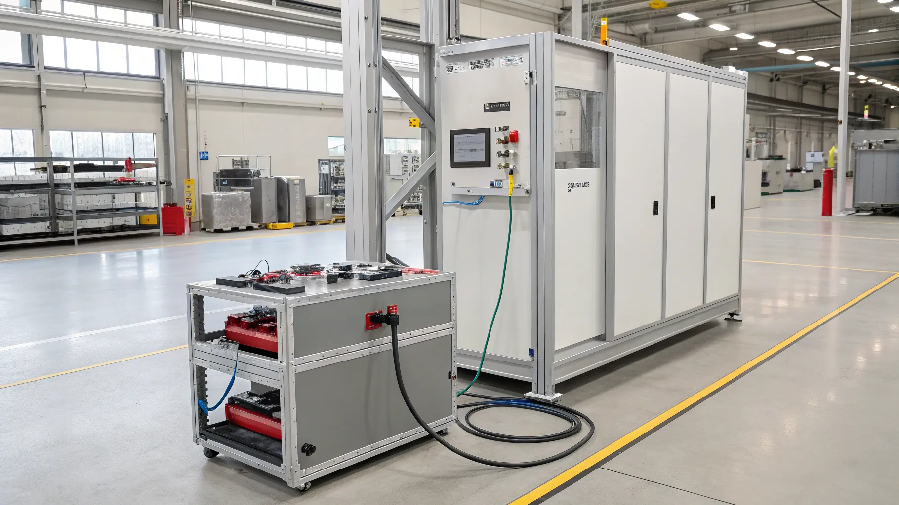 Helium leak testing setup placeholder