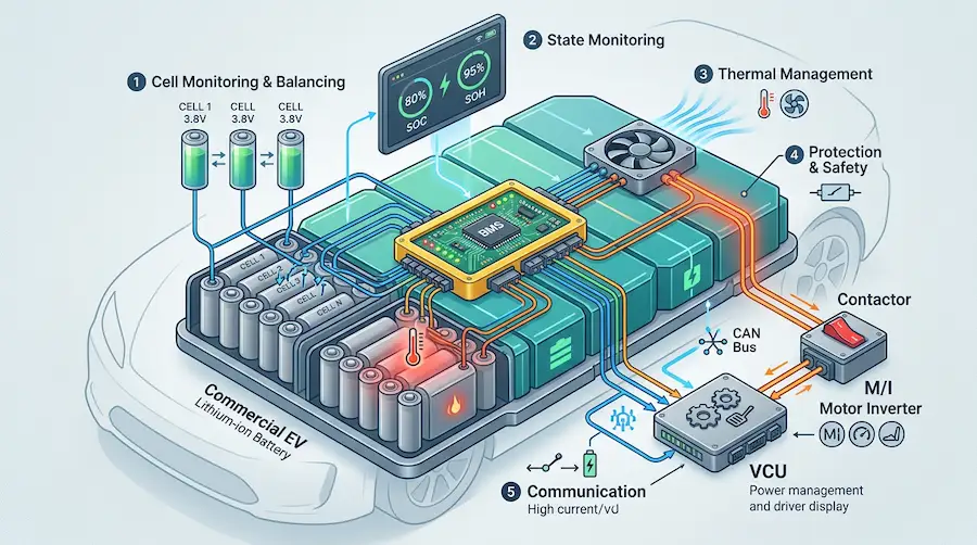 What Is a BMS for Commercial EVs?