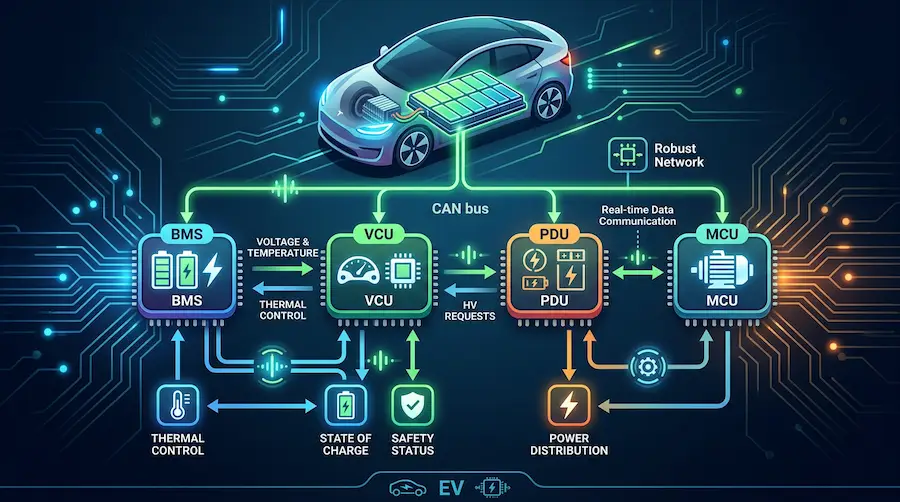 What is CAN Bus Communication in an EV Battery System?
